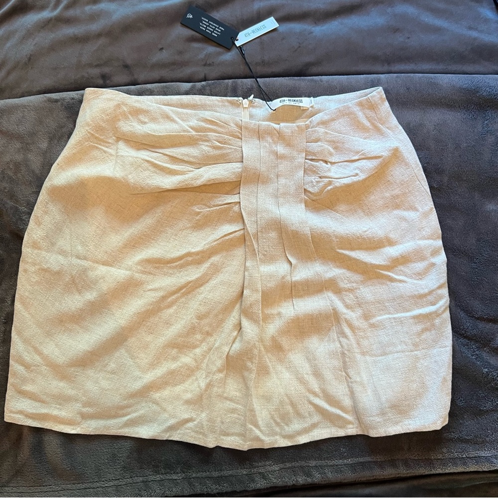 4th & Reckless NWT linen skirt size L